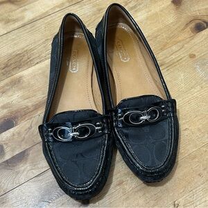 Coach Fortunata Moc Loafer Black 5 1/2”